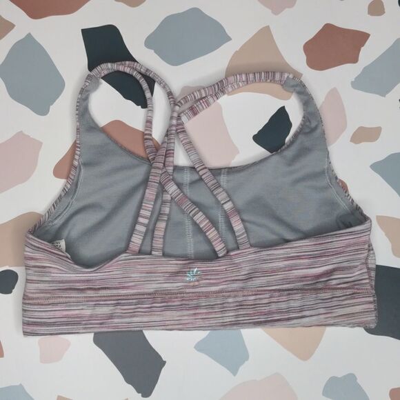 Athleta Girl Pink Space Dye Strappy Sports Bra size S/7 - Picture 2 of 5